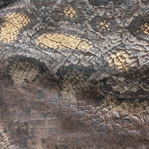 Soft Sueded Snake Print Pocketed Zip Front Lined Vest Extra Large - Picture 11 of 14